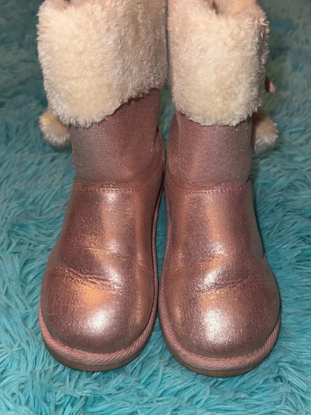 Arizona Amber Pink Metallic Girls Winter Boots